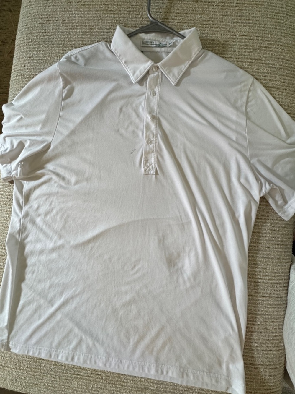 Criquet White Men's Polo Shirt
